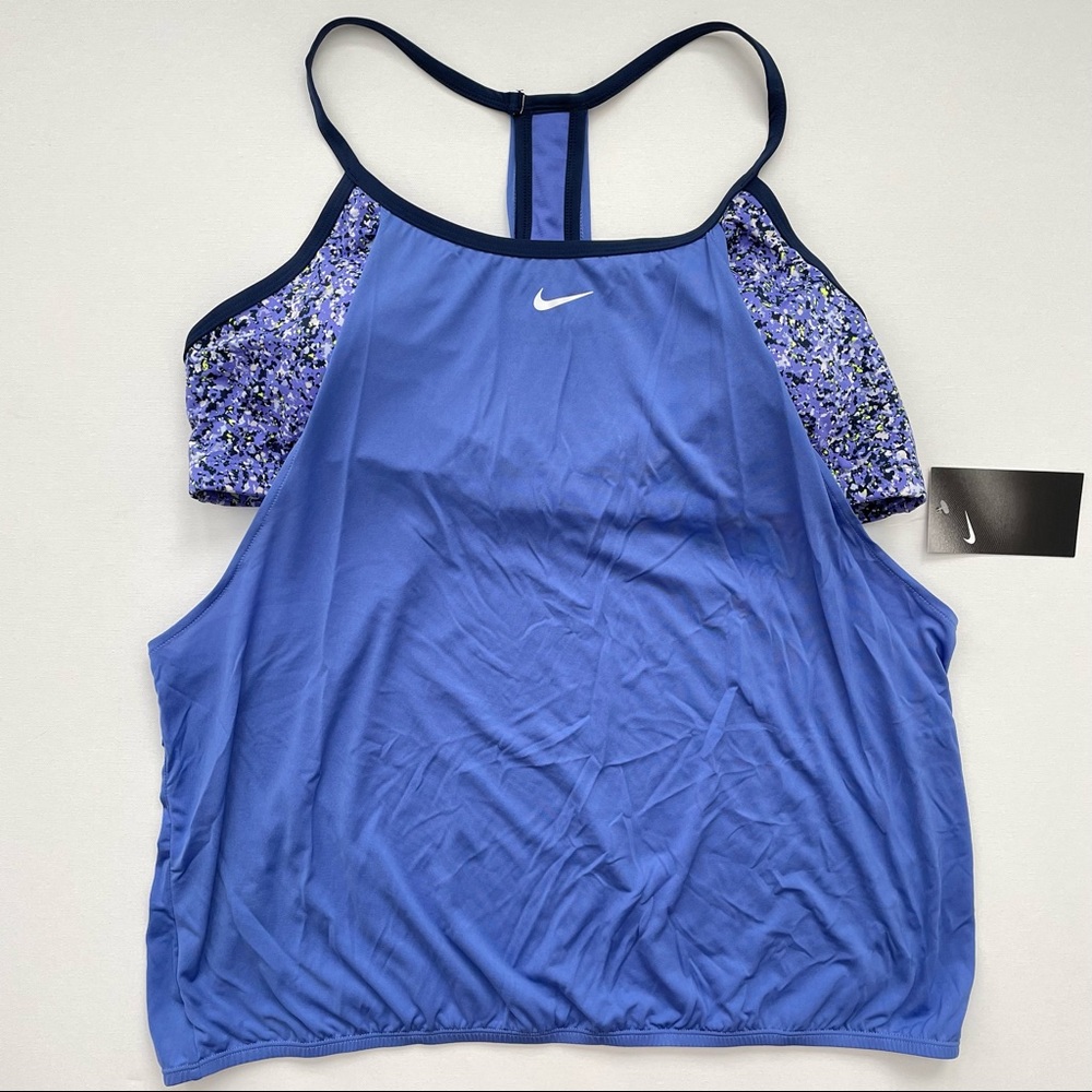 Nike Women’s Pixel Party Layered Tankini Top - Picture 2 of 12
